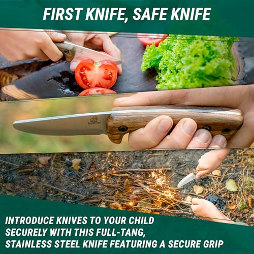 BeaverCraft BSH Kid Kids Knife Boy Scout Knife DIY08 Wood Carving Kit for Kids & Beginner BeaverCraft