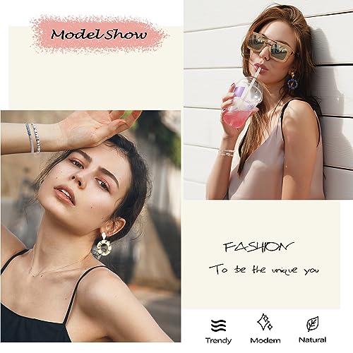 ADIIL 7200 Pcs Clay Beads Bracelet Making Kit, 24 Neutral Colors 6mm Polymer Clay Beads for Jewelry Making, Friendship Bracelet Heishi Beads with ADIIL