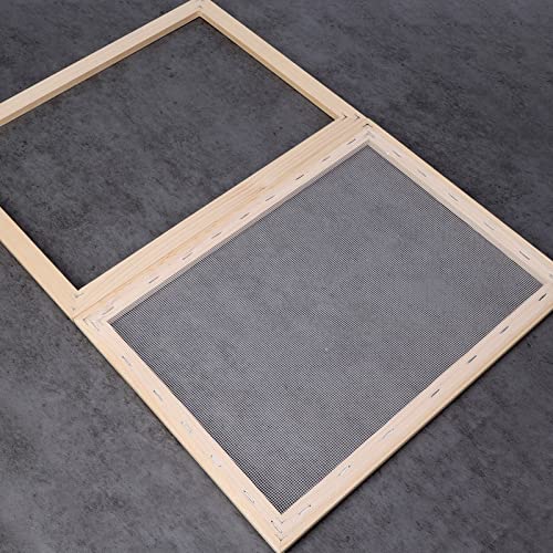 Caydo 3 Pieces Paper Making Frame Kit, Papermaking Mould and Deckle with Mesh, Absorbent Paper and Sponge for Kids Adults Supplies(5 x 7 Inches, 7.5 Caydo