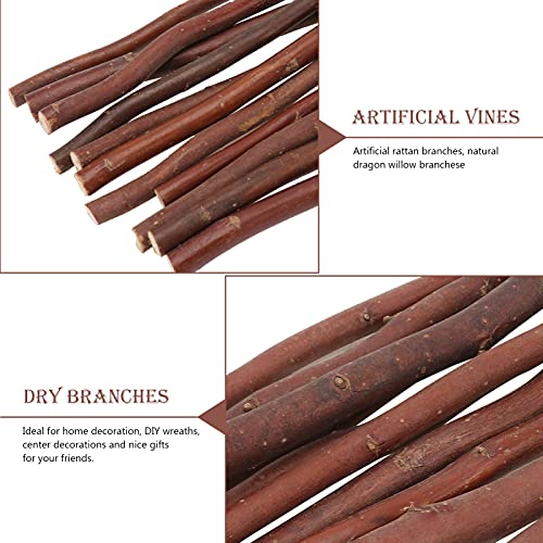 Garneck 40 Pcs Wood Log Sticks Craft Sticks Natural Dry Branches Rod Farmhouse Centerpiece Decor Twigs for DIY Crafts Woodworking Modelling Photo Garneck