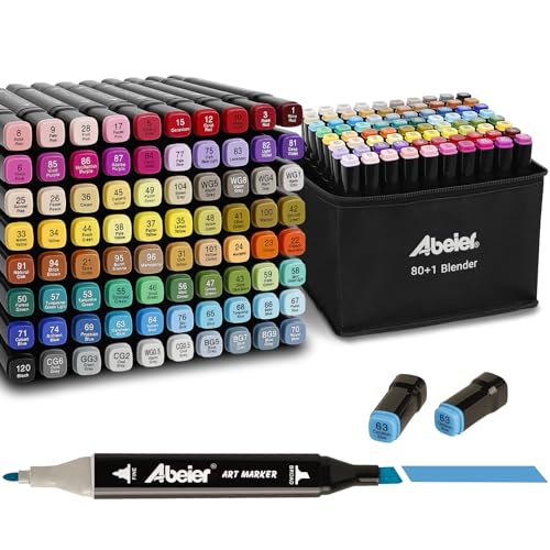 80 Art Markers Dual Tip Pens high quality