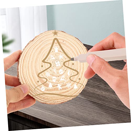 Abaodam 50 Pcs Round Wood Chips Unfinished Wood Slices Unfinished Wood Circles Nativity Crafts for Kids Wood Rounds Flower Pot Decorations Key Decors Abaodam