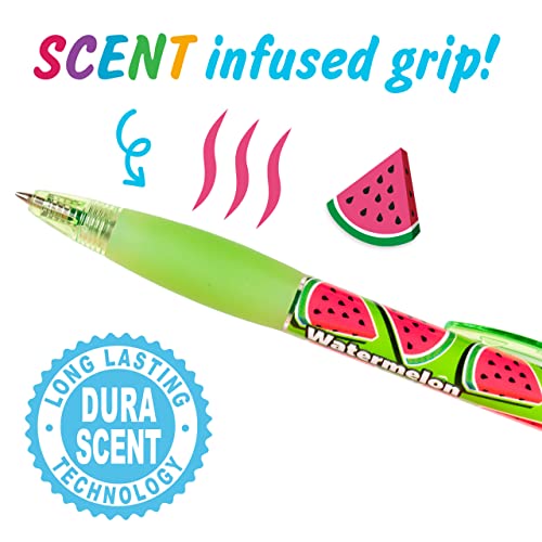 Glitter Gel Smens - Gourmet Scented Pens, Colored Gel Ink, Medium Point, 8 Count Scentco