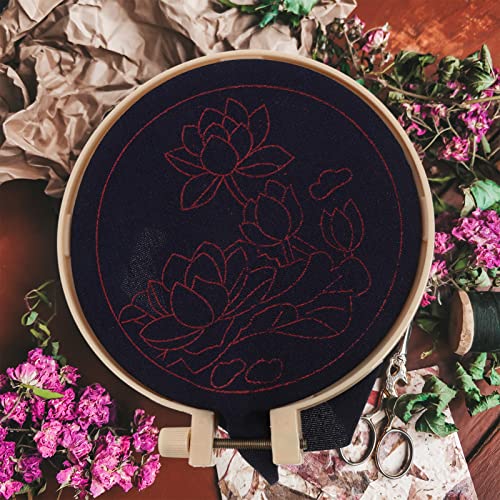 DECHOUS 1 Set Tea Cushion Diy Flower Cross Kits Unfinished Embroidery Coaster Punch Flower Embroidery Homemade Ornament Kits Table Coasters for DECHOUS