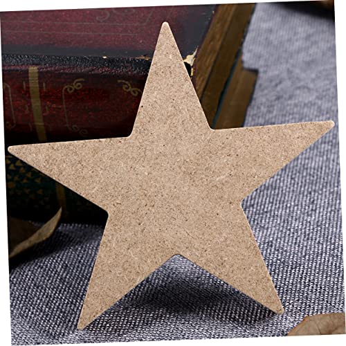 Abaodam 12 Pcs Wooden Star Ornament Unfinished Wood Star Cutouts Blank Star Cutout Farmhouse Xmas Table Blocks Christmas Wooden Craft Christmas Decor Abaodam