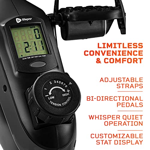 LifePro Under Desk Bike Pedal Exerciser, Arm and Leg Mini Exercise Bike Stationary Bike Pedals, Perfect Desk Exercise Equipment, for Seniors Adults LifePro