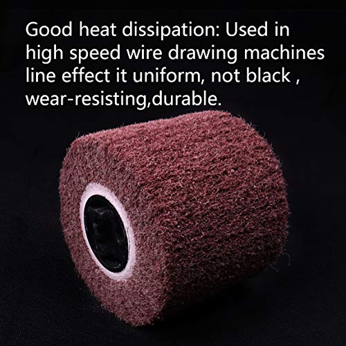 Flap Burnishing Wheel - Atoplee 120x100mm 80 Grit Non-Woven Abrasive Polishing Flap Burnishing Wheel for Wire Drawing Metal Iron Aluminum Polishing ATOPLEE