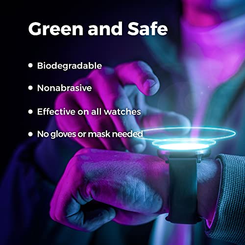 ULTRAVUE Watch Cleaning Kit - Cleans All Watches and Jewelry Including Metals, Crystals and Rubber - 1 x 2oz and 1 x 8oz Watch Cleaner Gel Spray, 3 x ULTRAVUE