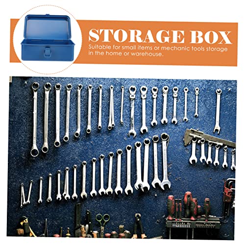 Uonlytech Box Portable Tool Box Mechanic Tool Box Tractor Implements Repairing Tool Box Portable Tool Box with Wheels Tool Chest Metal Tool Case Iron Uonlytech