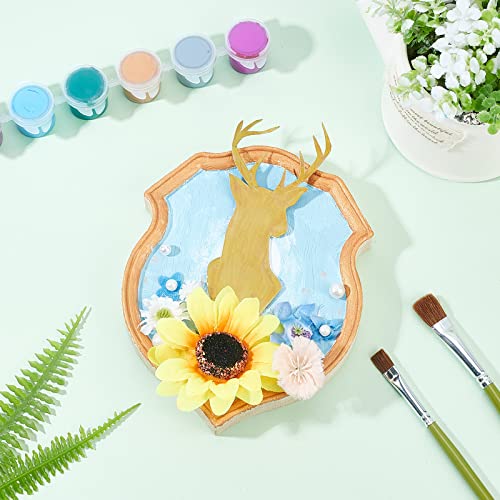 FINGERINSPIRE Nature Wood Plaque Unfinished Wooden Plaque 4.7x5.9x0.7 inch Shield Shape Wood Decoration Plaque Blank Wooden DIY Plaques Wooden FINGERINSPIRE
