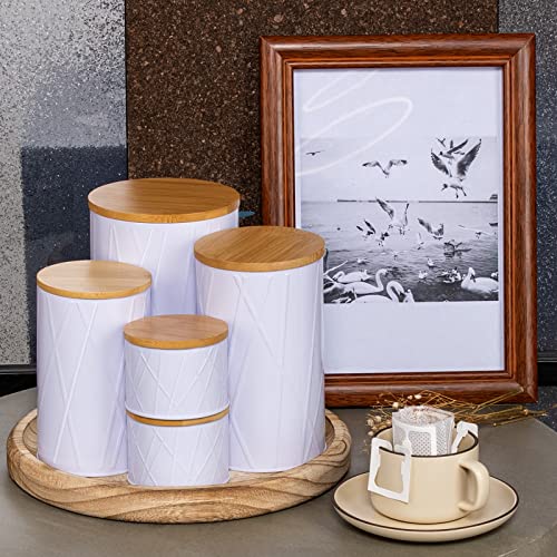 Yangbaga 11.8In Wooden Decorative Serving Tray - Round Wooden Craft Trays,DIY Centerpiece Candle Holder Trays for Kitchen Countertop Crafts Art Home Yangbaga