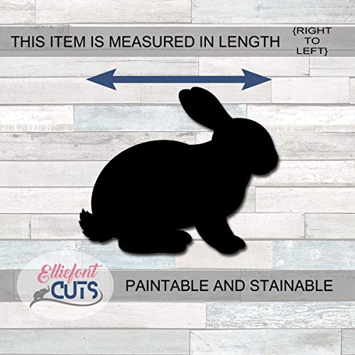 Bunny Rabbit Wooden Cutouts for crafts, Laser Cut Wood Shapes 5mm thick Baltic Birch Wood, Multiple Sizes Available Elliefont Styles