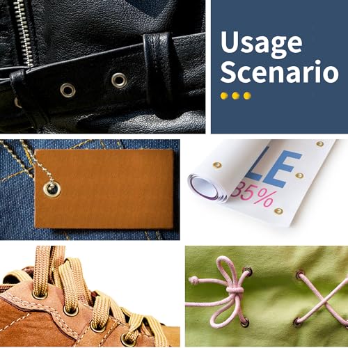 XOOL 2 in 1 Leather Hole Punch Eyelet Tool Kit, Metal Eyelets for Fabric, Hole Puncher, Grommet Pliers, for Shoes Leather Clothes Belt XOOL