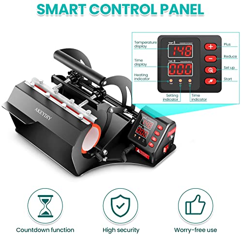 Pro Tumbler Mug Heat Press Machine 10-30 oz,Tumblers Heat Press Sublimation Straight Skinny Tumblers Press Glass Jar Cans, 11oz 20oz 16oz 30oz AKEYDIY