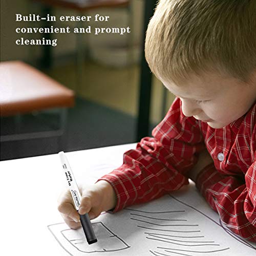 Shuttle Art Black Dry Erase Markers, 60 Pack Magnetic Whiteboard Markers with Erase,Fine Point Dry Erase Markers Perfect For Writing on Whiteboards, Shuttle Art