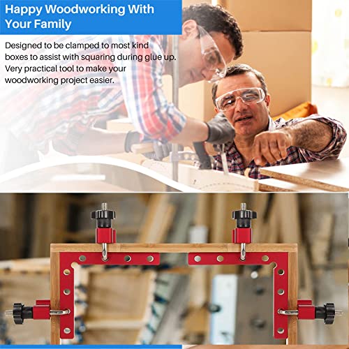 90 Degree Positioning Squares Right Angle Clamps 5.5" x 5.5"(14 x 14cm) Aluminum Alloy Woodworking Carpenter Corner Clamping Square Tool for Picture Amtake