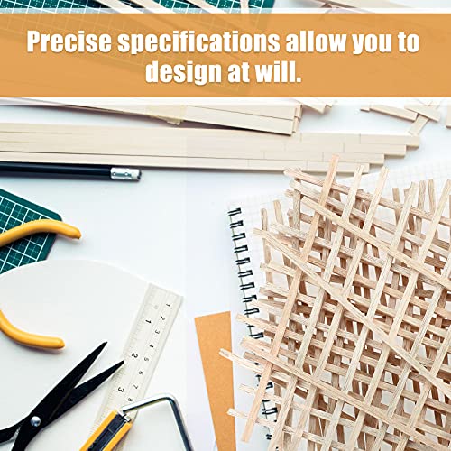 Wood Strips Balsa Square Wooden Dowels 1/4 Inch Square Dowel Rods 12 Inch Long Hardwood Square Dowel Unfinished Wood Sticks Wooden Dowel Sticks Timtin