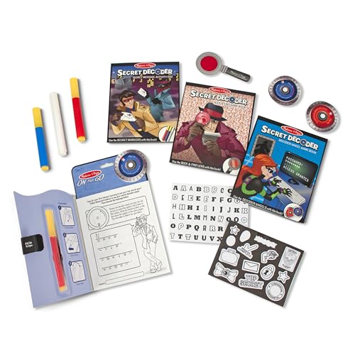 Melissa & Doug On the Go Secret Decoder Deluxe Activity Set and Super Sleuth Toy - Seek And Find Book, Kids Road Trip Essentials, Detective Kit, Melissa & Doug