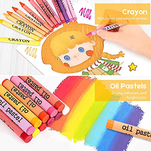 iBayam Art Kit, 251-Pack Art Supplies Drawing Kits, Arts and Crafts Gifts Box for Kids Teen Girls Boys, Art Set Case with Trifold Easel, Scratch iBayam