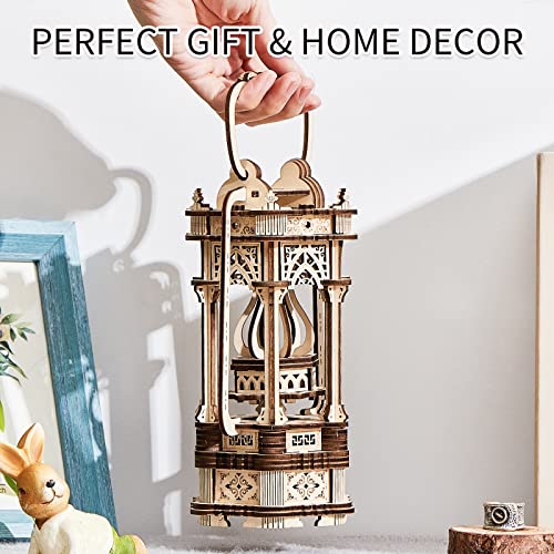 bennama 3D Wooden Puzzles Medieval Style Vintage Lantern Model Kits Includes Light Source, Brainteaser and Puzzle for Christmas/Birthday,Gifts for bennama