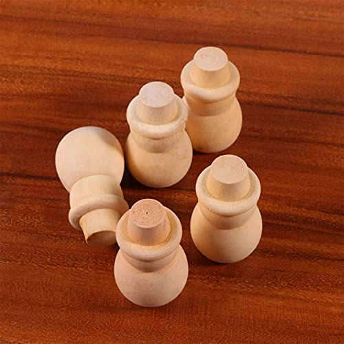 NOLITOY Wedding Topper 10pcs Unfinished Wood Snowman Christmas Snowman Blank DIY Wooden Snowman Peg Dolls for Christmas Party Decoration Leupold Hat NOLITOY