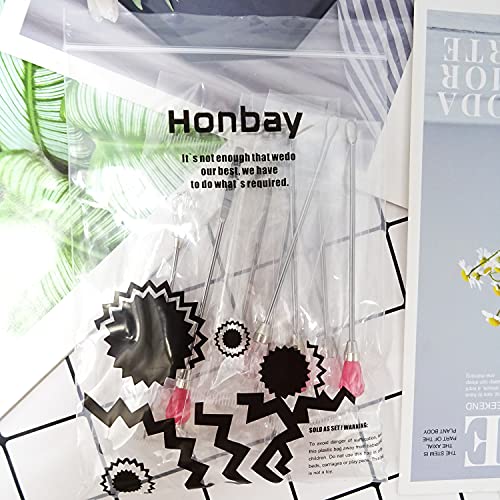 Honbay 9PCS Stainless Steel Stirring Needle Spoon Tool Powder Spoon Bubble Needle Jewelry Making Kit for DIY Epoxy Resin Casting Molds (3 Color, 3 HONBAY