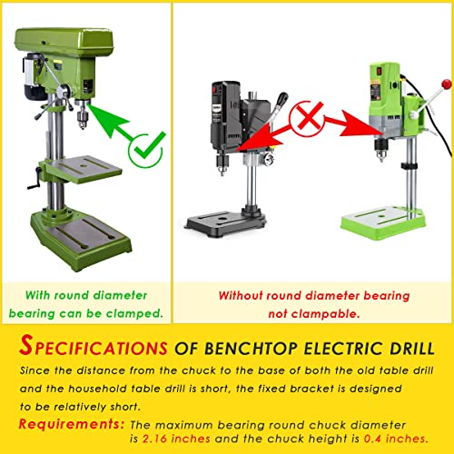 Square Hole Drill Bit Adapter for Drill Machine Accessory, Easy Installation and Disassembly, Mortising Attachment for Drill Press, Woodworking Suteng