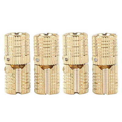 Duokon Ring Box Hinges, 4Pcs/Pack Copper Brass Cabinet Gift Box Concealed Barrel Hinge 8mm 180 Opening Angle