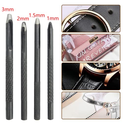 PLANTIONAL Leather Working Tools for Beginners: Professional Leather Craft Kit with Waxed Thread Groover Awl Stitching Punch for Leathercraft Adults PLANTIONAL