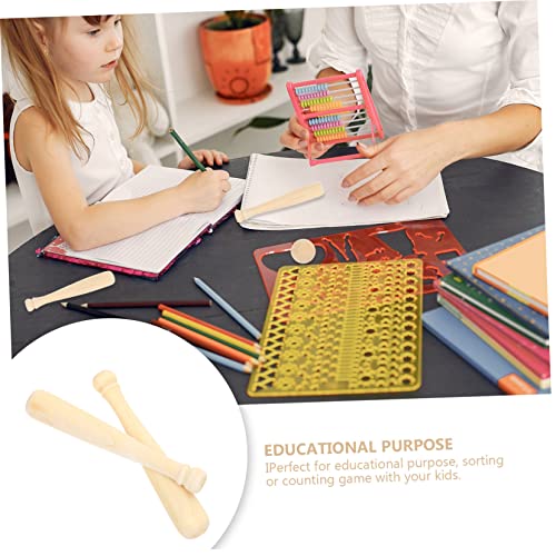 jojofuny 20pcs Wooden Projects Crafts Unfinished Keychain for Graffiti DIY Mini Bat Scrapbooking Sports Action Ball Unpainted Favors Tools Supplies jojofuny