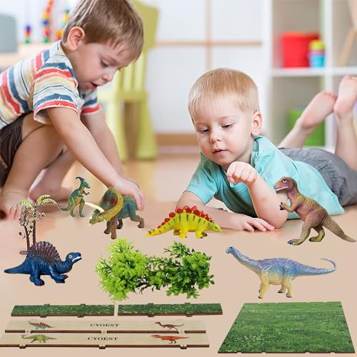 Terrarium Kit for Kids - Arts and Crafts Build a Dinosaur Habitat with Fake Artificial Plants & Flower,STEM Science Project Kit,Dinosaur Toys for CYOEST