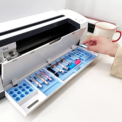 Duryeo Blade Storage Insert for Cricut Maker 3 & Maker, Blades Tray, Drawer Blade Housing and Quickswap Tip Accessories Organizer (Blue,Blades and Duryeo