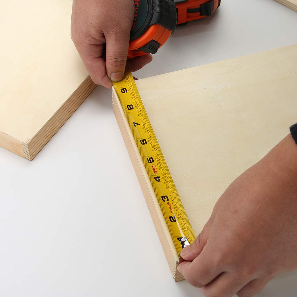 LICHAMP Tape Measure 25 ft, 6 Pack Bulk Easy Read Measuring Tape Retractable with Fractions 1/8, Measurement Tape 25-Foot by 1-Inch Lichamp