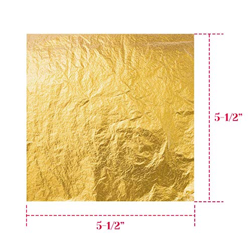 Gold Leaf Sheet for Resin, Paxcoo 300 Sheets Gold Flakes for Resin Nail Foil for Resin Jewelry Making Slime, Nail Arts, Gilding Crafting, Paint, PAXCOO