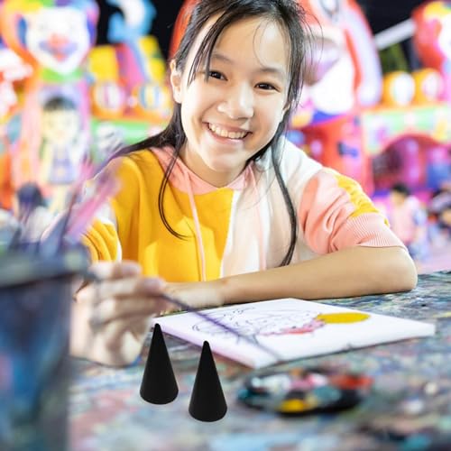 MAGICLULU 10pcs Natural Wood Cone Ring Display Stand Wooden Cone Jewelry Holders Unfinished DIY Craft Cone Jewelry Display Cone for Girls Women DIY MAGICLULU