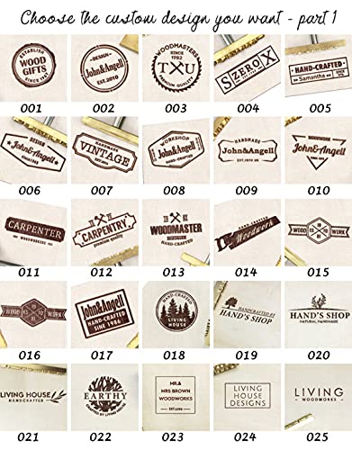 Customisable Wood Branding Iron with Handle for Woodworkers - Perfect for Crafting and Personalisation (4" x 4") Arokimi