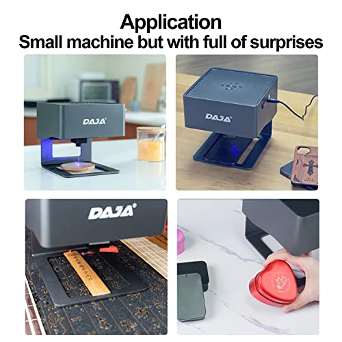Phezer DJ6 Laser Engraving Machine for Beginners, 2.12lb Portable 3W Output Laser Engraver Logo Marker DIY Handcraft Kits for Wood Bamboo Phezer