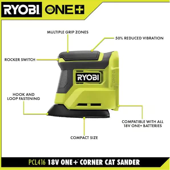 RYOBI 18V Corner Cat Finish Sander RYOBI