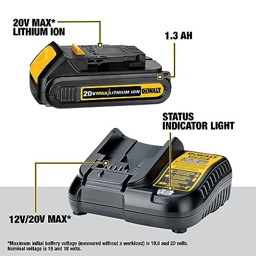 DEWALT 20V MAX Cordless Drill, Impact Driver, Power Tool Combo Kit, 2-Tool Cordless Power Tool Set with 2 Batteries and Charger Included (DCK277D2) DEWALT