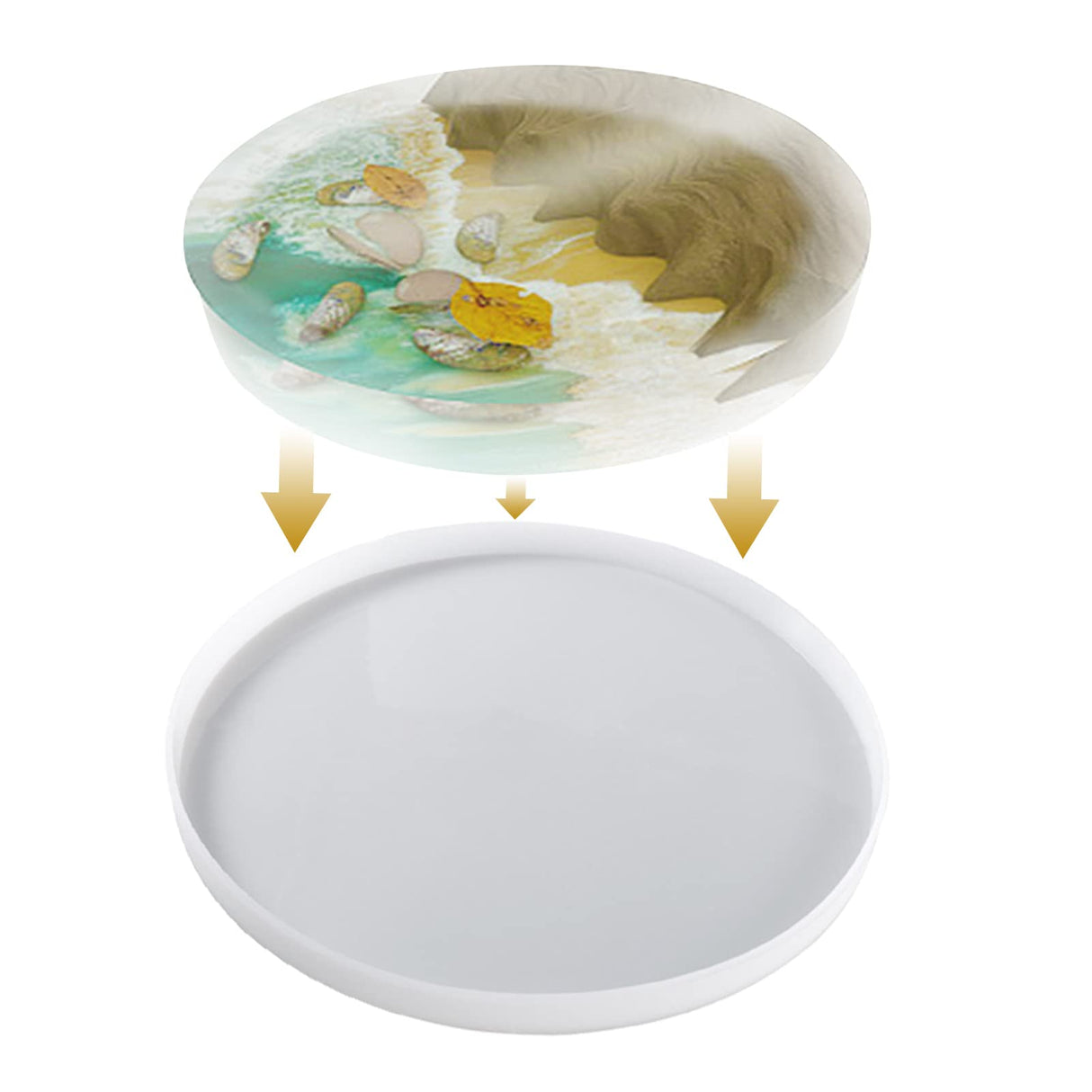 Large Round Epoxy Mold, Silicone Resin Molds Round, Round Epoxy Mold for Coffee Desk, Clock and Table, DIY Round Risen Mold for Home Decorations AYOK