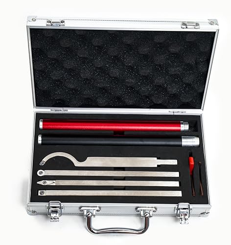 LLDSIMEX Carbide Tipped Wood Turning Tools Set, Carbide Lathe Tools for Woodturning, Lathe Rougher Finisher Swan Neck Hollowing Tools with Extendable LLDSIMEX