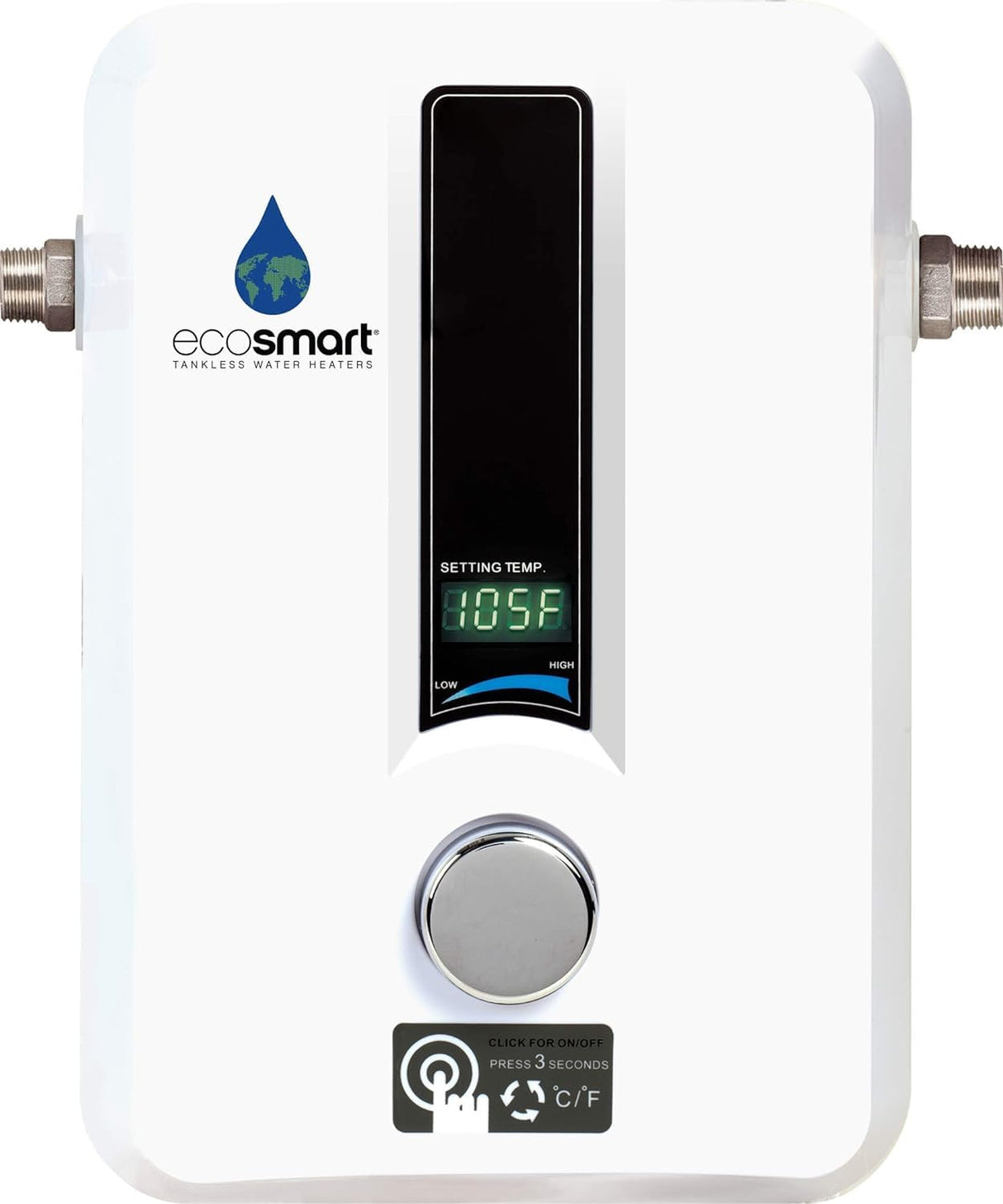 EcoSmart ECO 11 Electric Tankless Water Heater, 13KW at 240 Volts with Patented Self Modulating Technology EcoSmart