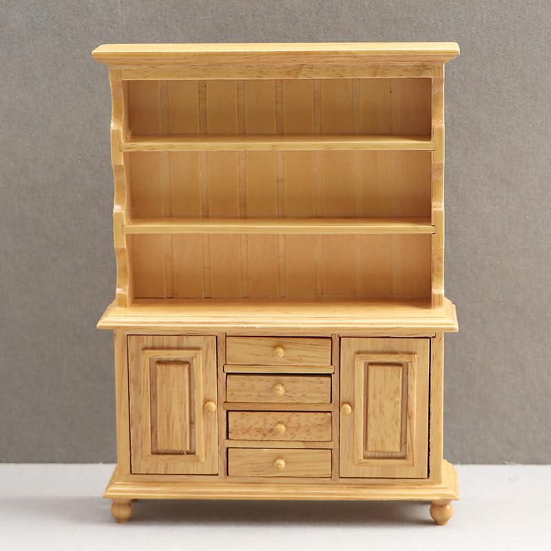 AirAds Dollhouse 1:12 Miniature Furniture Legs Bookcase Hutch Legs Unfinished Wood (Set 4pcs) Air-Ads Supplies