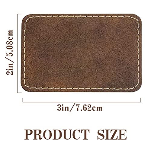 Leatherette/Leather Patches Iron-on Heat Press Blank Faux Leather Sheets with Adhesive for Laser Engraving/Hats/UV Printing/Cap/Beanie(Dark Brown/30 TWIG