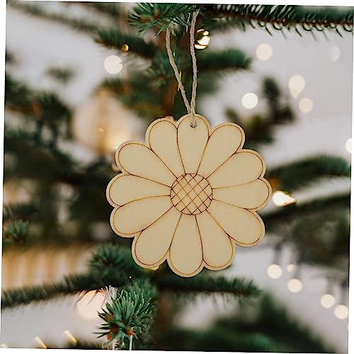 MAGICLULU 150 Sets Unfinished Wooden Cutouts Pendant chip Wooden Plate Home Decorations Pillar Child Crafts Party Supplies Flower Decoration Painted MAGICLULU