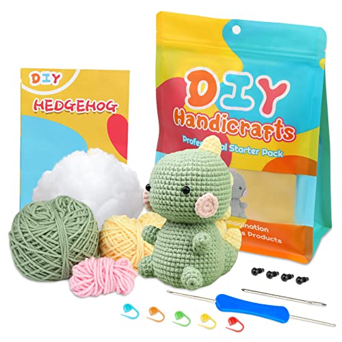 ZMAAGG Beginners Crochet Kit, Crochet Animal Kit, Knitting Kit with Yarn, Polyester Fiber, Crochet Hooks, Step-by-Step Instructions Video, Crochet ZMAAGG