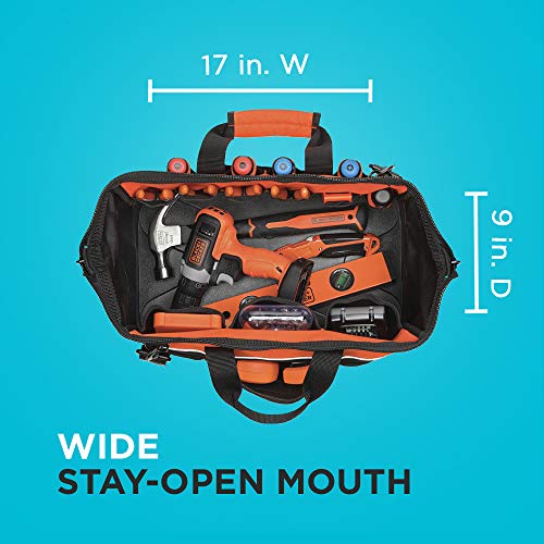 BLACK+DECKER Tool Bag, 16-inch (BDST500002APB) BLACK+DECKER