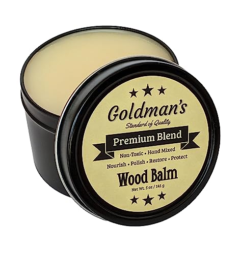 Goldman's Wood Balm - Cutting Board Finish - Paste Wax - Wood Wax - Paste Wax for Wood - Wood Sealer - All Natural - Non Toxic - Food Grade - Wood WoodArtSupply