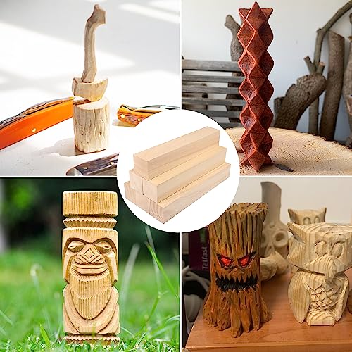 8 Pack Basswood Carving Blocks, 12x2x2 Inches Basswood Blocks for Beginner to Advanced Carvers, Ideal for DIY Projects and Gifts, Soft and Smooth, GNIEMCKIN