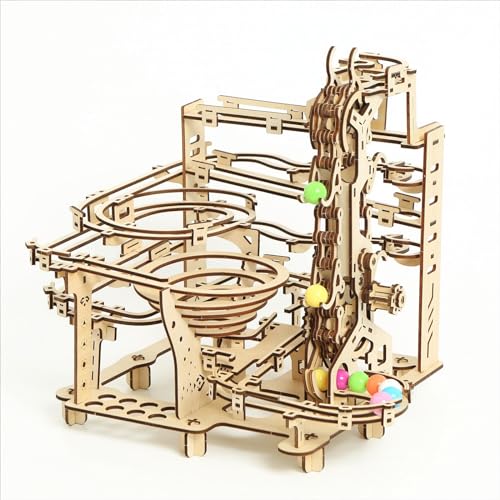 bennama 3D Wooden Puzzles Marble Run Set - Time Traveler Mechanical Model Kits with Motor, Brainteaser and Puzzle for Christmas/Birthday,Gifts for bennama